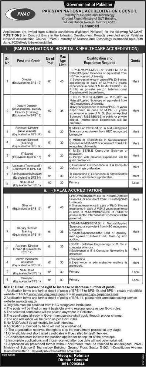 Jobs In Pakistan National Accreditation Council 17 September 2019