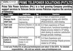 Jobs In Prime Telepower Solution Pvt Ltd 29 September 2019