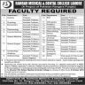 Rahbar Medical And Dental College Lahore Jobs 22 September 2019