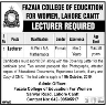 Fazaia College Of Education For Women Jobs 06 October 2019