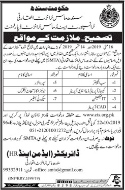 Jobs In Transport and Mass Transit Department 04 October 2019