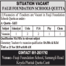Fauji Foundation Schools Quetta Jobs 20 November 2019