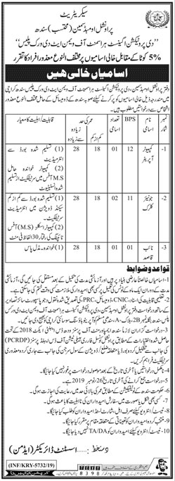 Jobs In Secretariat Provincial Mohtasib (Ombudsman) Sindh 07 November 2019