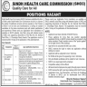 Sindh Health Care Commission SHCC Jobs 08 November 2019