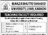 Benazir Bhutto Shaheed University Jobs 19 December 2019