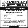 Benazir Bhutto Shaheed University Jobs 19 December 2019