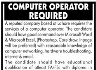 Computer Operator Required In Lahore Jobs 24 December 2019