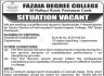 Fazaia Degree College Jobs 28 December 2019