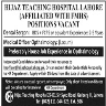 Hijaz Teaching Hospital Lahore Jobs 08 December 2019