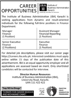 Jobs In Institute Of Business Administration IBA 17 December 2019