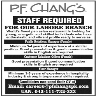 Management Staff Required In P.F. Chang Jobs 29 December 2019