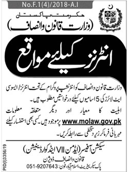 Jobs In Ministry of Law and Justice Govt Of Pakistan 22 December 2019