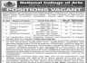 National College of Arts Jobs 21 December 2019