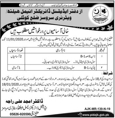Jobs In Office Of Additional Director Animal Health 25 December 2019