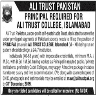 Principal Required In Ali Trust College Islamabad Jobs 20 December 2019