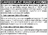 Sales And Marketing Staff Required In Rabiz Home Jobs 29 December 2019