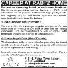 Sales And Marketing Staff Required In Rabiz Home Jobs 29 December 2019