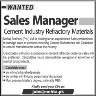 Sales Manager Required In Cement Industry Refractory Materials Jobs 29 December 2019