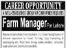 Farm Manager Required In Lahore Jobs 26 January 2020