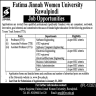 Fatima Jinnah Women University Jobs 02 January 2020