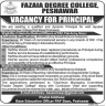 Fazaia Degree College Peshawar Jobs 04 January 2020