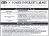 Govt College Women University (GCWU) Jobs 06 February 2020