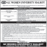 Govt College Women University (GCWU) Jobs 06 February 2020