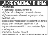 Manager Gymnasium Required In Lahore Gymkhana Jobs 23 February 2020