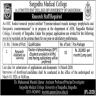 Sargodha Medical College Jobs 26 February 2020