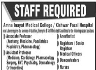 Staff Required In Amna Inyat Medical College Jobs 09 February 2020