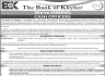 Cash Officer Required In The Bank of Khyber Via NTS Jobs 01 March 2020