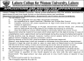 Lahore College for Women University Jobs 11 March 2020
