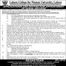 Lahore College for Women University Jobs 11 March 2020