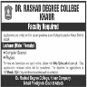 Lecturer Required In Dr Rasheed Degree College Khaur Jobs 08 March 2020