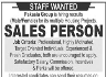 Sales Person Required In Pakasia Group Jobs 22 March 2020