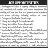Staff Required In A Leading Private School Balochistan Jobs 11 March 2020