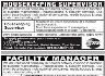 Housekeeping Supervisor And Facility Manager Required In Swift Care Jobs 05 April 2020
