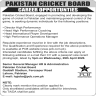 Jobs Announced In Pakistan Cricket Board (PCB) Jobs 15 April 2020