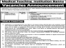 MO Required In Medical Teaching Institutions MTI Bannu Jobs 29 April 2020