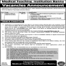 MO Required In Medical Teaching Institutions MTI Bannu Jobs 29 April 2020