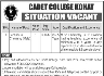 Cadet College Kohat Jobs 02 May 2020
