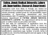Fatima Jinnah Medical University FJMU Jobs 06 May 2020