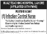 Infection Control Nurse Required In Hijaz Teaching Hospital Jobs 17 May 2020