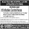 Infection Control Nurse Required In Hijaz Teaching Hospital Jobs 17 May 2020