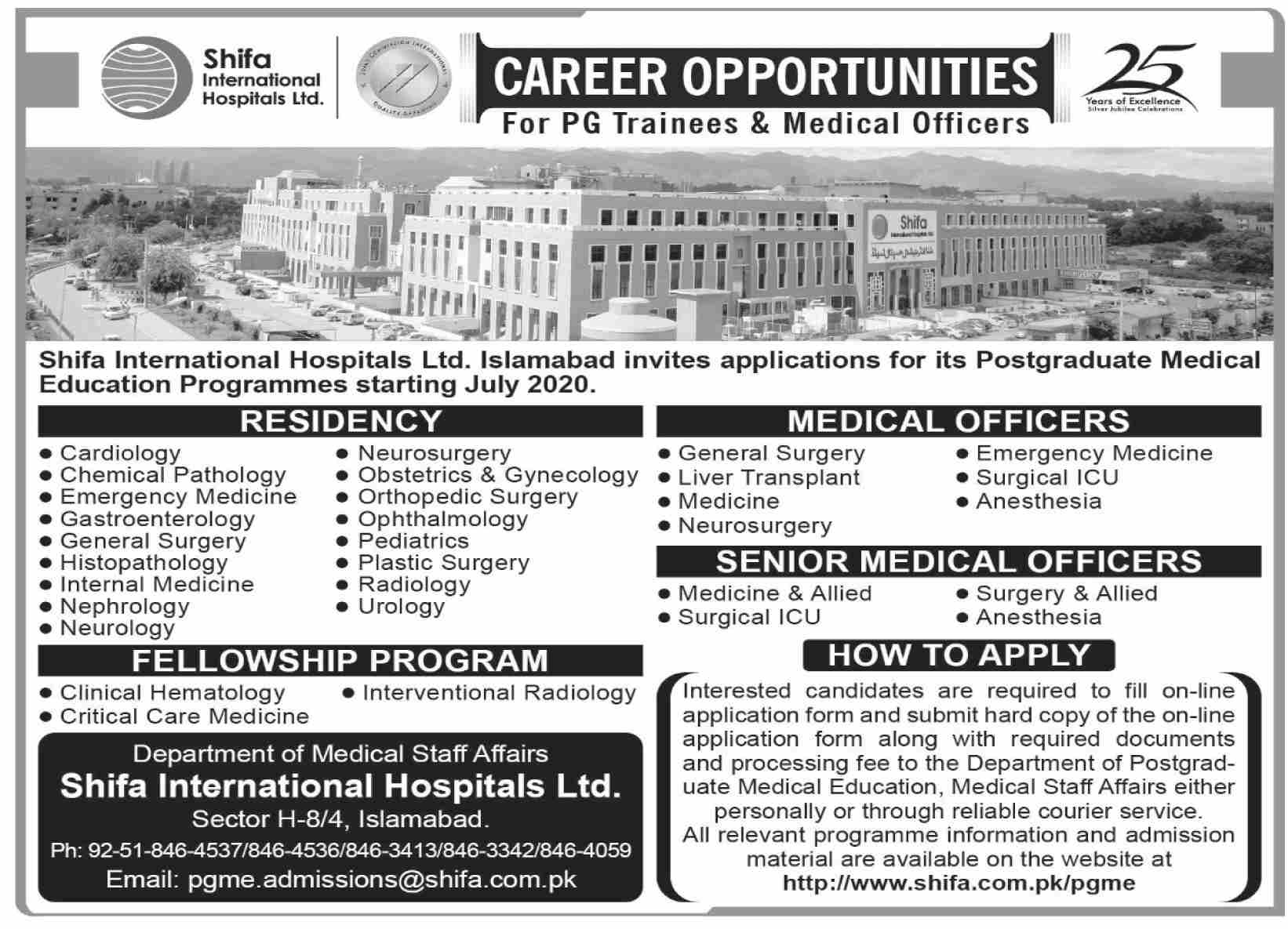 Jobs In Islamabad Shifa International Hospital 03 May 2020