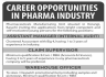 Karachi Pharmaceutical Manufacturing Unit Jobs 03 May 2020