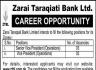 Zarai Taraqiati Bank Limited Jobs 04 May 2020