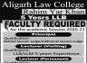 Aligarh Law College Rahim Yar Khan Jobs 08 June 2020