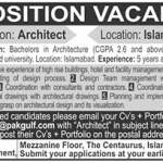 Architect Pak Gulf Islamabad Jobs 14 July 2020