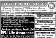Consultants EFU Life Assurance Jobs 14 July 2020